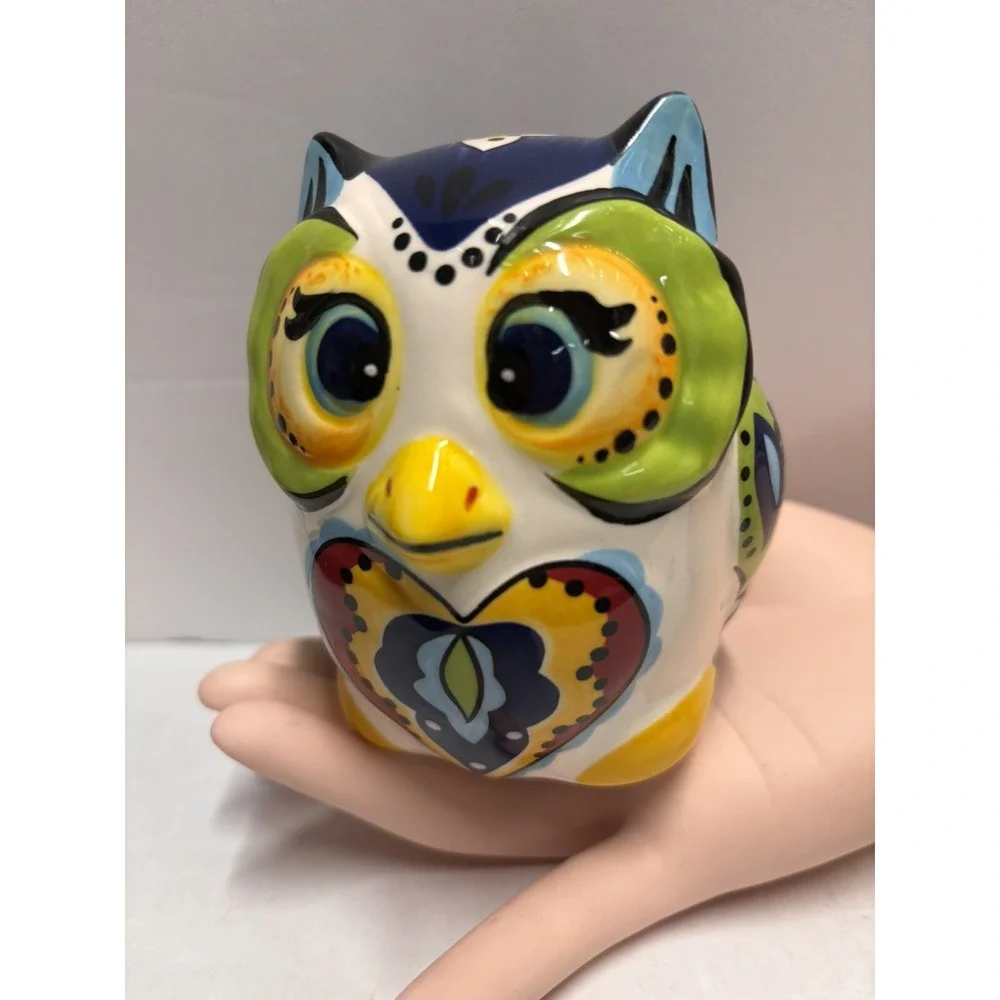 Tabletops Unlimited Espana Lifestyle BOCCA OWL Salt & Pepper‎ Shakers Colorful 2
